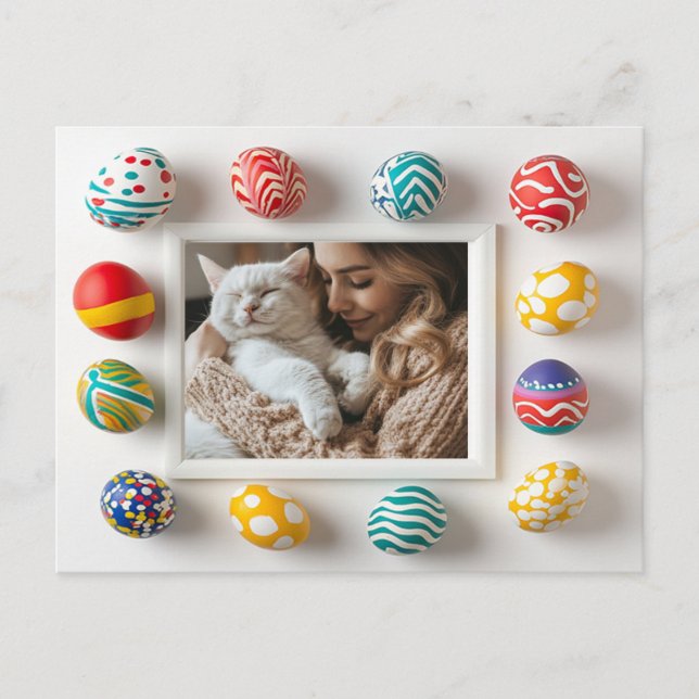 Personalized Easter Witch Postcard for Cat Lovers  (Front)