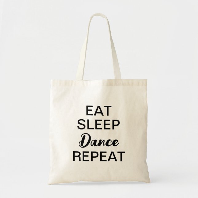 Personalized Eat Sleep Dance Repeat Tote Bag (Front)