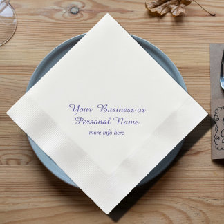 personalized ecru colour napkins