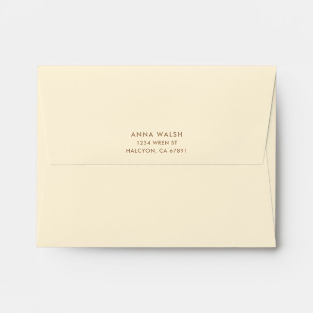 Personalized Ecru Envelope (Back (Top Flap))