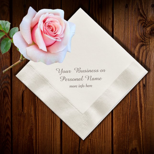 personalized ecru napkins (Creator Uploaded)