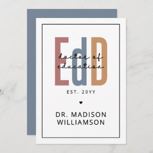 Personalized EdD Doctor Of Education Graduation Card