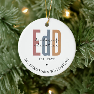 Personalized EdD Doctor Of Education Graduation Ceramic Ornament