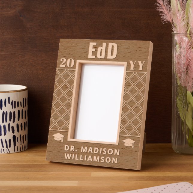Personalized EdD Doctor Of Education Graduation Etched Frames (Left)