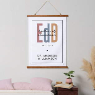Personalized EdD Doctor Of Education Graduation Hanging Tapestry