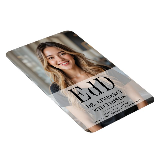 Personalized EdD Doctor of Education Graduation Magnet (Right Side)