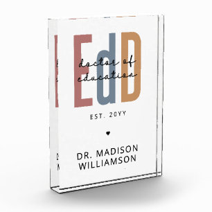 Personalized EdD Doctor Of Education Graduation Photo Block