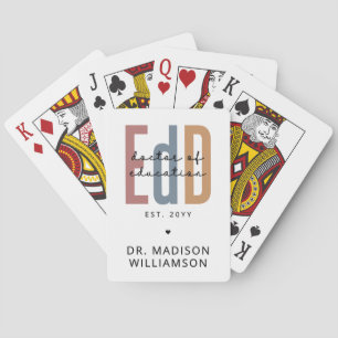Personalized EdD Doctor Of Education Graduation Playing Cards
