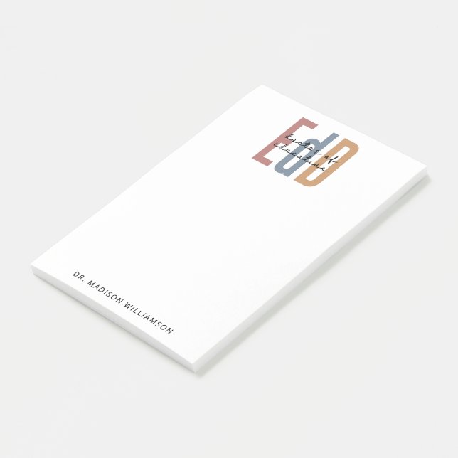 Personalized EdD Doctor Of Education Graduation Post-it Notes (Angled)