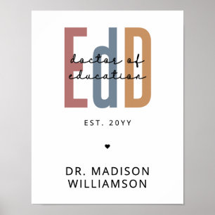 Personalized EdD Doctor Of Education Graduation Poster