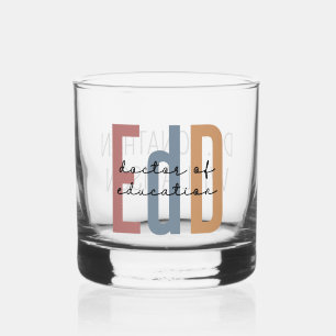 Personalized EdD Doctor Of Education Graduation Whiskey Glass