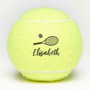 Personalized Edgy Modern Handwriting Name on Tennis Balls