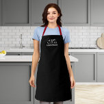 Personalized Editable Colours Elegant Script Mrs Apron<br><div class="desc">Personalized Apron that you can add your name featuring the word "Mrs" in elegant script against an editable background colour (click the customize button and change background colour). You can even change the strap colour (accessible on the product page itself) to whatever colour you wish. It makes a great gift...</div>