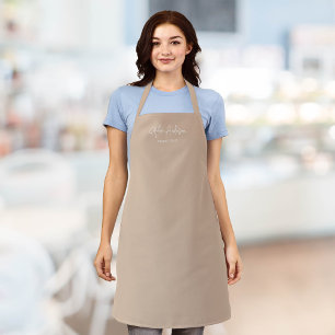 Personalized Editable Colours Trendy Modern Script Apron