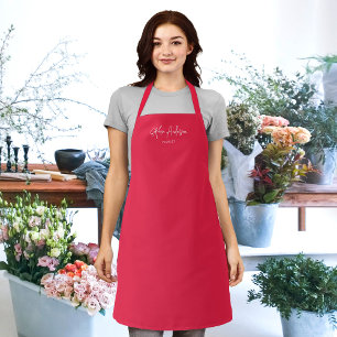 Personalized Editable Colours Trendy Modern Script Apron