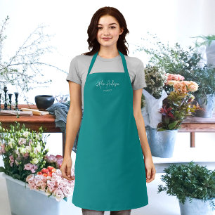 Personalized Editable Colours Trendy Modern Script Apron