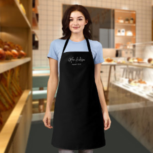 Personalized Editable Colours Trendy Modern Script Apron