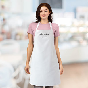 Personalized Editable Colours Trendy Modern Script Apron
