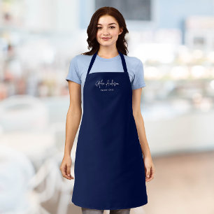 Personalized Editable Colours Trendy Modern Script Apron