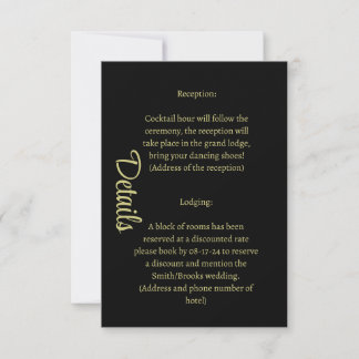 Personalized Editable Details card