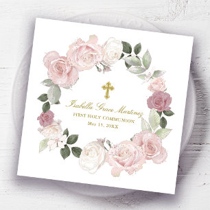 Personalized Editable First Holy Communion  Napkin