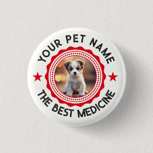 Personalized Editable Pet Lovers 1 Inch Round Button