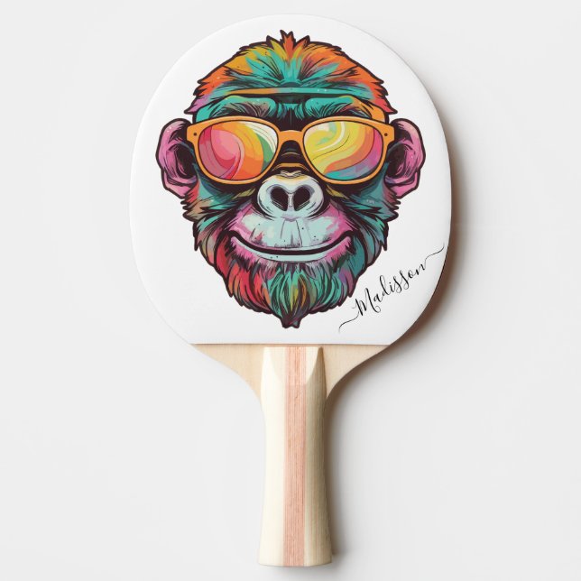 Personalized Editable Ping Pong Paddle (Front)