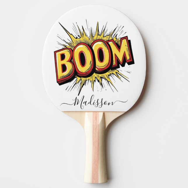Personalized Editable Ping Pong Paddle (Front)