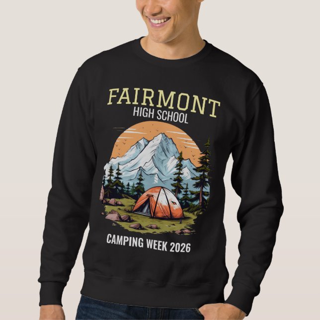 Personalized Editable Text Camping Theme Merch Sweatshirt (Front)