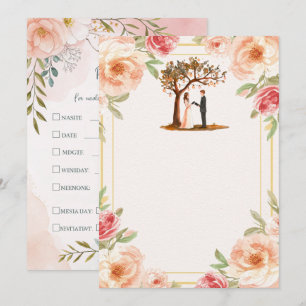 Personalized Editable Wedding Invitation Template 