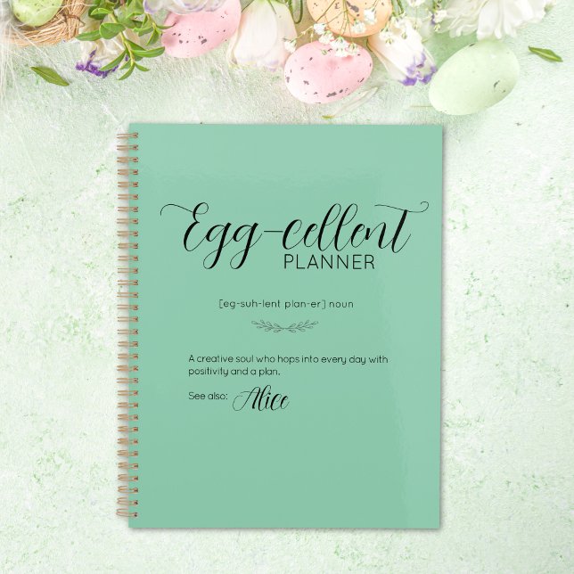 Personalized "Egg-cellent" Easter Bunny Planner (Personalized "Egg-cellent" Easter Bunny Planner)