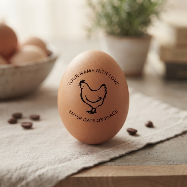 Personalized Egg Stamp – Custom Chicken Egg Stamp  (Creator Uploaded)