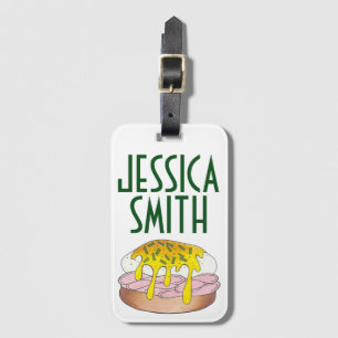 Personalized Eggs Benedict Breakfast Food Diner Luggage Tag