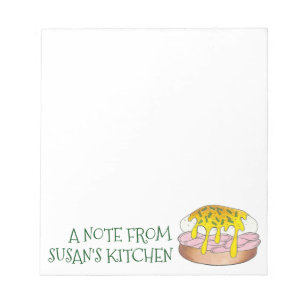 Personalized Eggs Benedict Food Foodie Kitchen Notepad