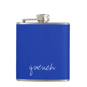 Personalized Egyptian Blue Hip Flask