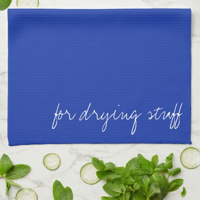 Personalized Egyptian Blue Kitchen Towel (Folded)