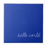 Personalized Egyptian Blue Tile<br><div class="desc">Customizable text! Egyptian blue is a shade of blue,  also known as calcium copper silicate or cuprorivaite. It is a pigment that was used in Ancient Egypt for thousands of years. It is considered to be the first synthetic pigment. It was known to the Romans by the name caeruleu.</div>