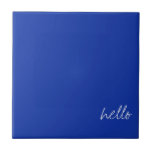 Personalized Egyptian Blue Tile<br><div class="desc">Customizable text! Egyptian blue is a shade of blue,  also known as calcium copper silicate or cuprorivaite. It is a pigment that was used in Ancient Egypt for thousands of years. It is considered to be the first synthetic pigment. It was known to the Romans by the name caeruleu.</div>