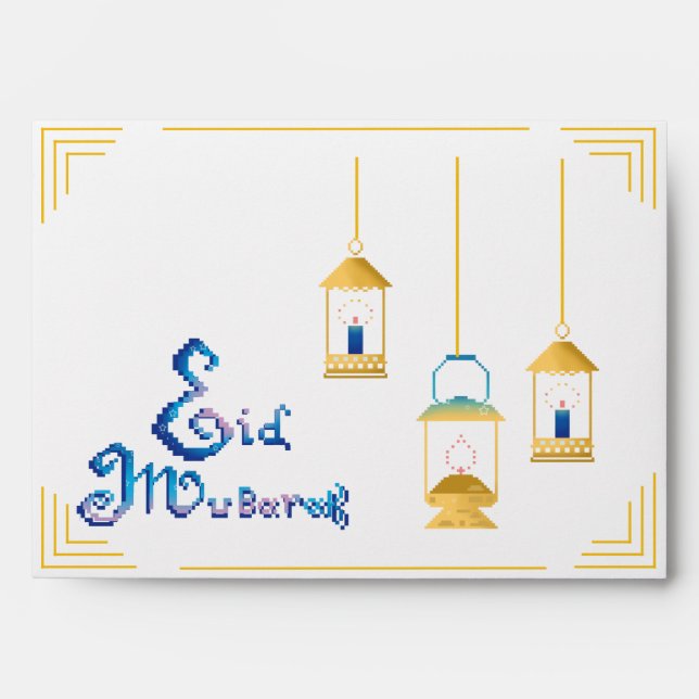 Personalized Eid Mubarak Envelope (Front)