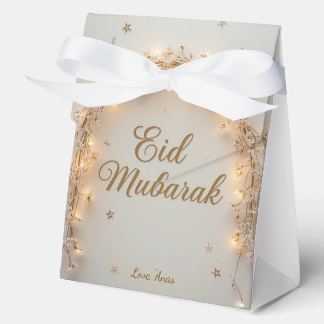 Personalized Eid Mubarak  Favor Box (Front)