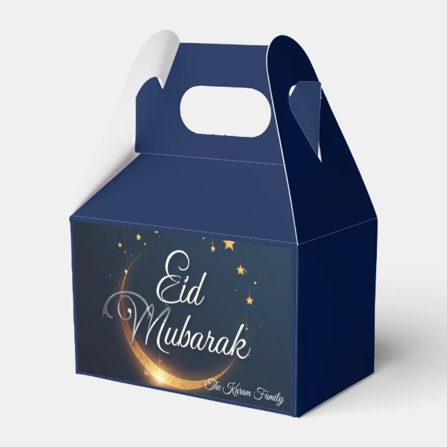 Personalized  Eid Mubarak Favour Boxes (Back Side)