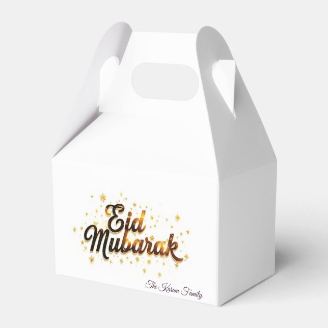 Personalized  Eid Mubarak Favour Boxes (Back Side)