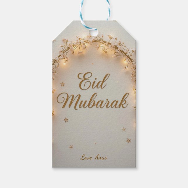 Personalized Eid Mubarak  Gift Tags (Front)