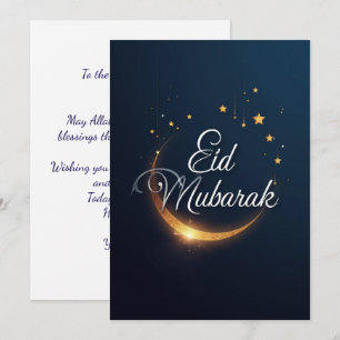 Personalized Eid Mubarak  Holiday Card
