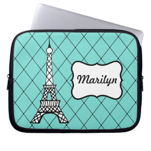Personalized Eiffel Tower Laptop Sleeve