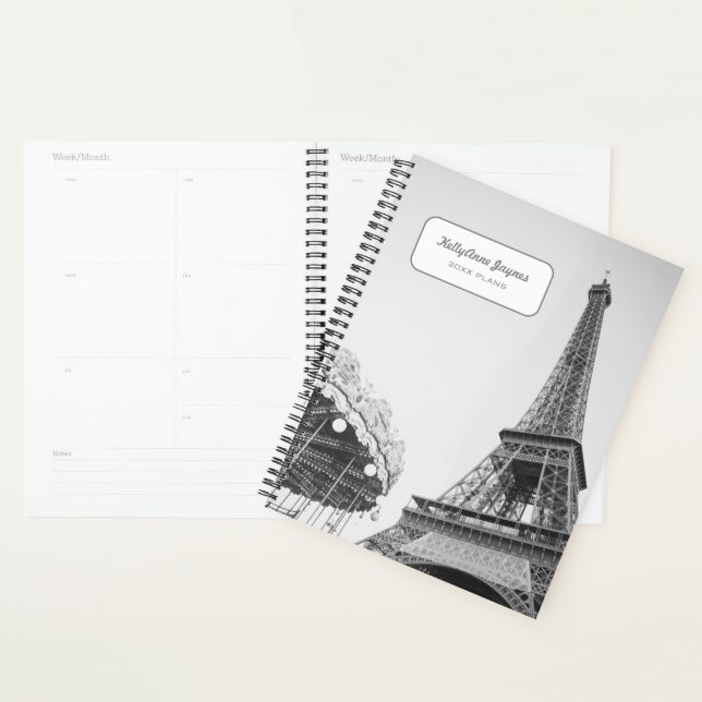 Personalized Eiffel Tower Paris 2027 Planner (Display)