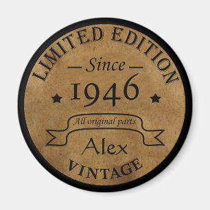 Personalized eighty five vintage 85th birthday magnet