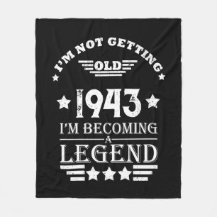 Personalized eighty vintage 80th birthday  fleece blanket