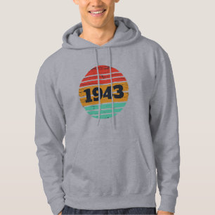 Personalized eighty vintage 80th birthday hoodie