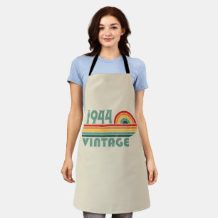 Personalized eighty vintage 80th birthday party apron